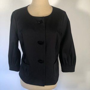 Semantiks Petite Black Career Blazer PM Womens Nordstrom CROP Jacket